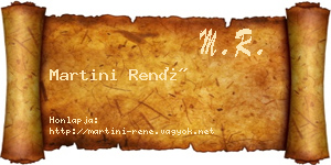 Martini René névjegykártya